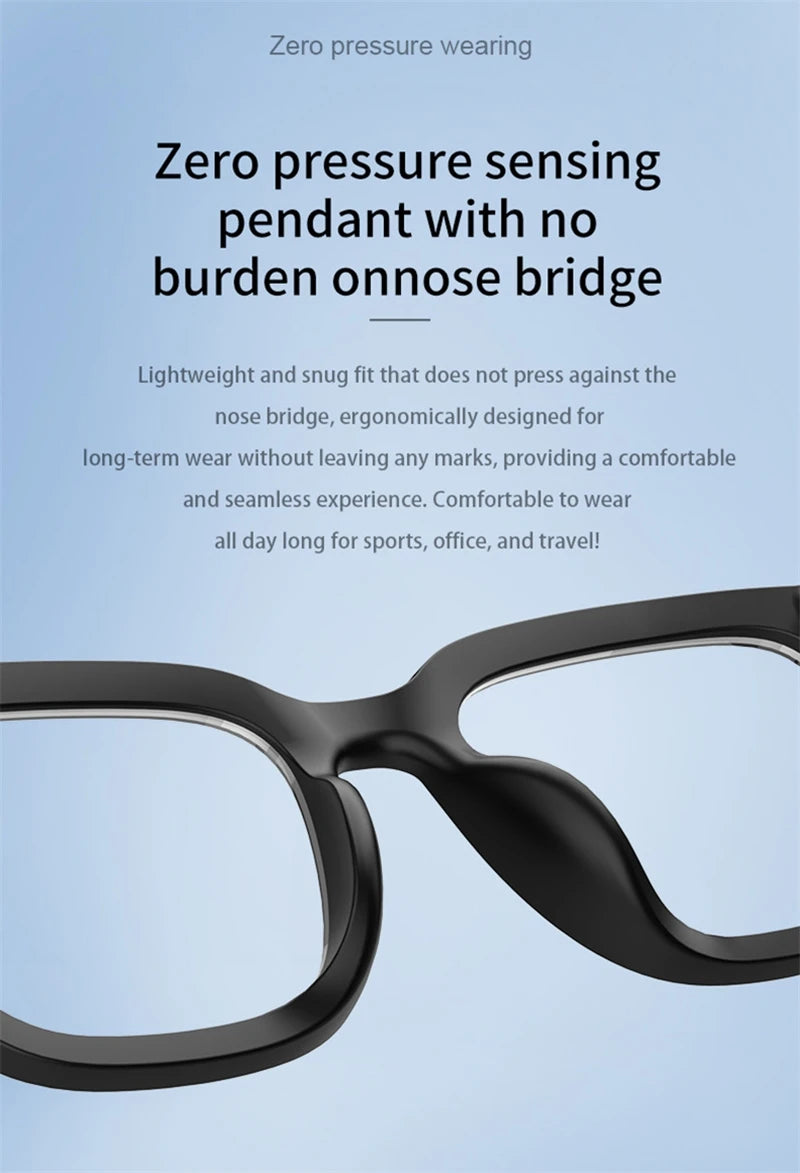 AI Smart Glasses Bluetooth Audio with Anti-Blue Light Protection Tidesmit