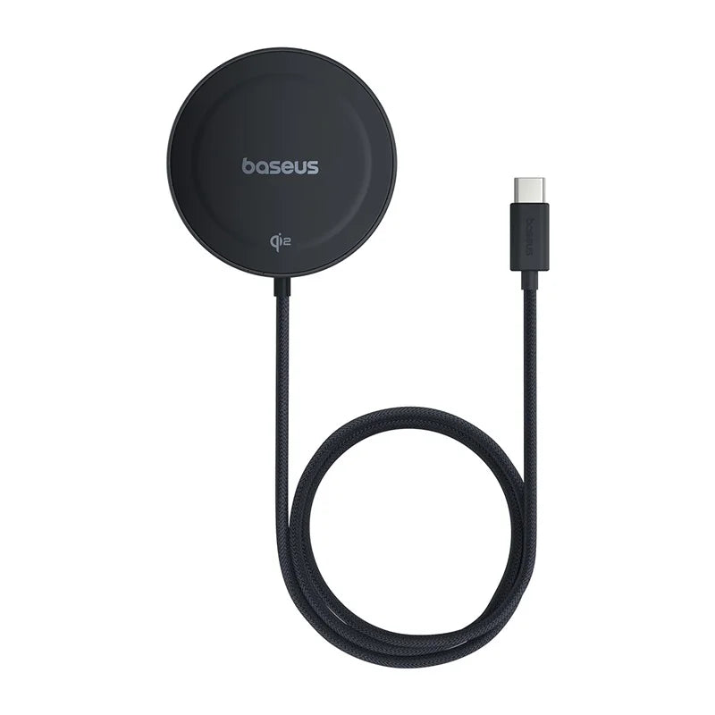 Magnetic Wireless Charger for iPhone 16/15 with Adjustable Stand Cosmic Black Tidesmit