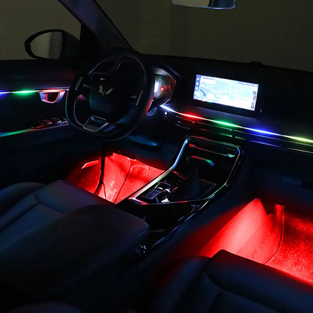 Car Ambient Lighting Kit | 213 Color LED Strip Interior by Tidesmit Tidesmit