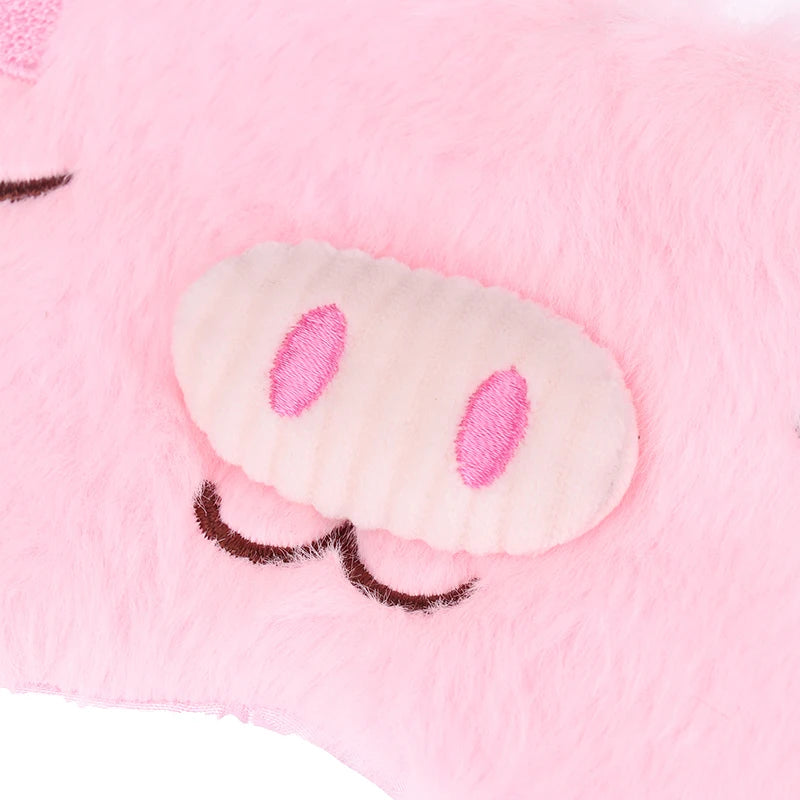 1PCS Plush Cute Grey Cat Eye Mask Sleeping Mask Eye Shade Cover Blindfold Eyeshade Eyepatch Suitable for Travel Home Gift