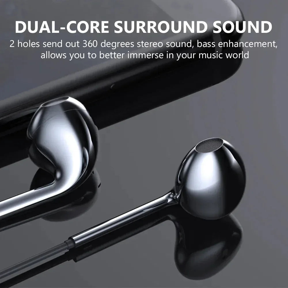 3.5mm Wired In-Ear Headphones | 50cm Universal Audio Cable | Tidesmit Tidesmit