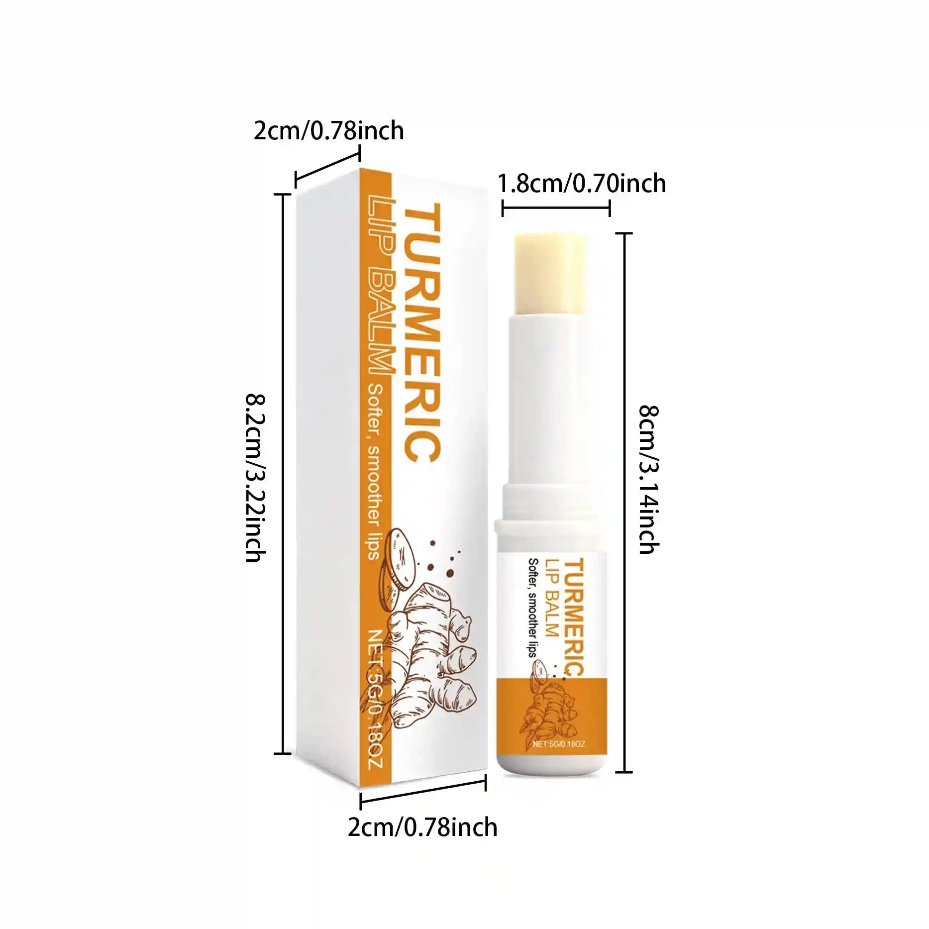 Turmeric Lip Balm – Moisturizing Dark Lip Treatment by Tidesmit Lip Care Tidesmit