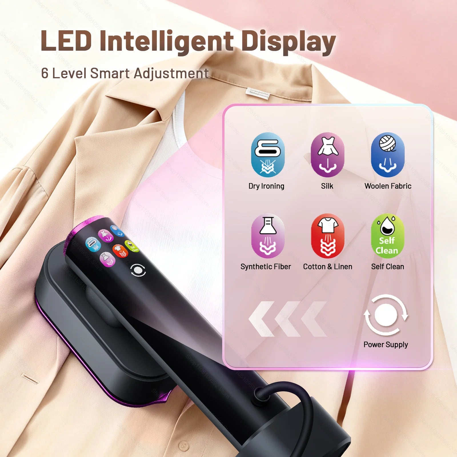 Tidesmit portable mini handheld garment steamer featuring compact travel-friendly design for fast fabric ironing