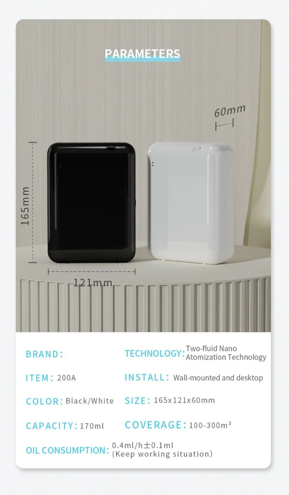 Wall Mounted Aroma Diffuser   Air Freshener Waterless Fragrance Diffuser Bluetooth Control Battery Scent Diffuser for Home