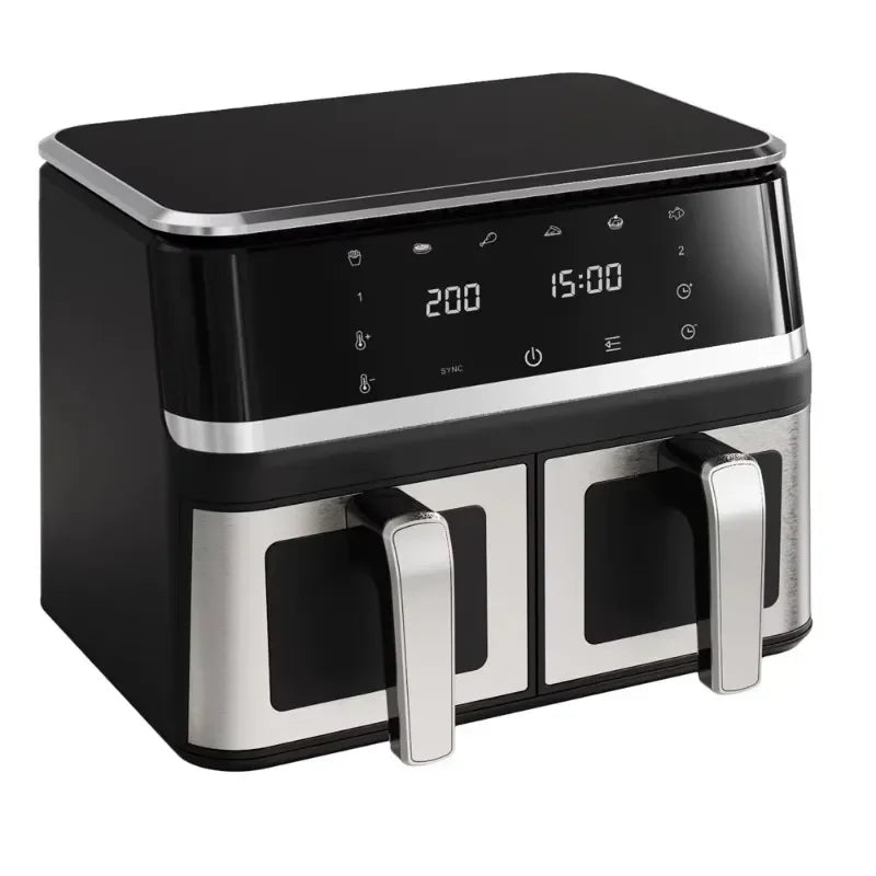 2026CE CE Wholesale 1400W Smart Electric Deep Fryer Commercial Portable Air Fryer Digital Oil Free Basket Oil 8L Capacity for