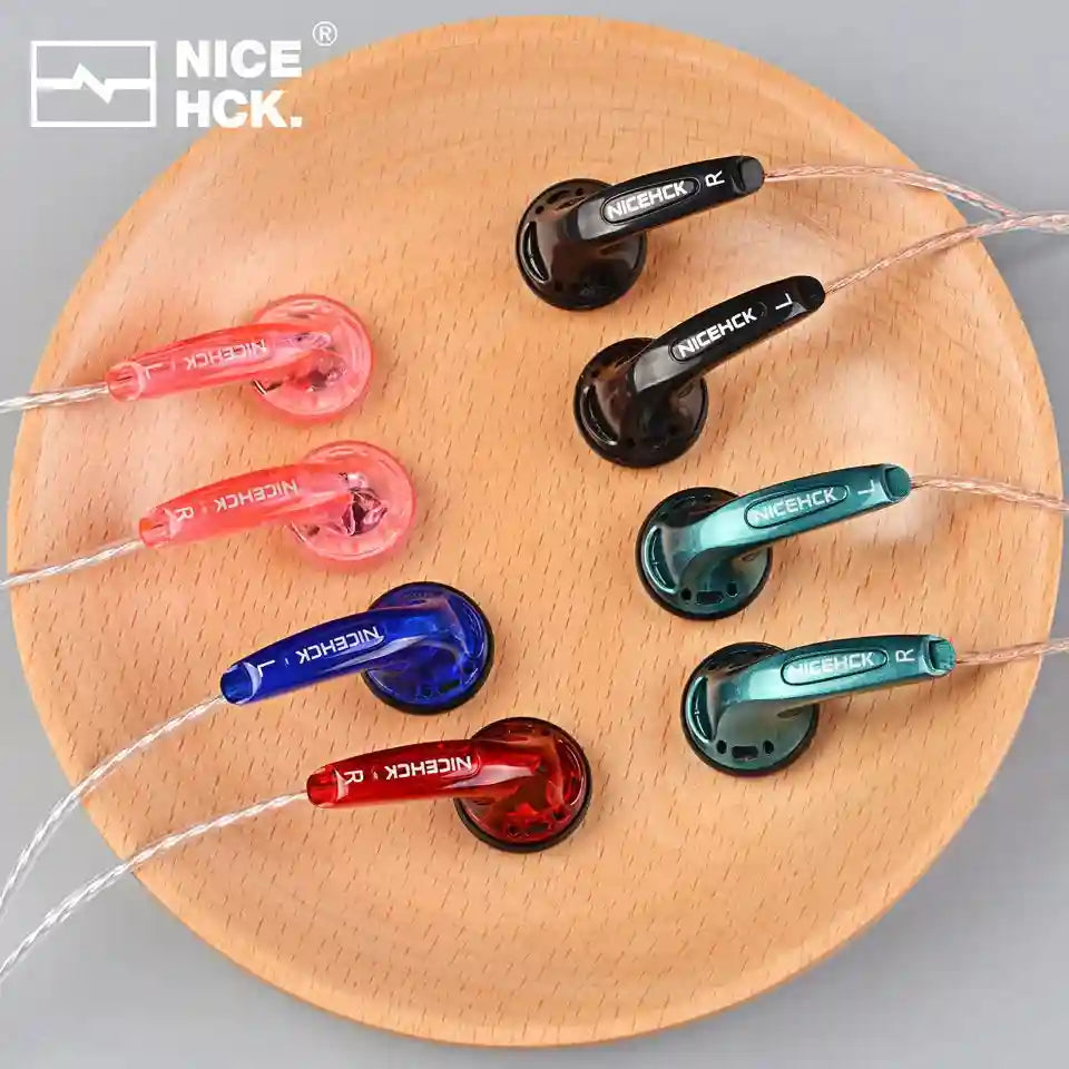 Wired 3.5mm HiFi Earbuds - Green Monitor Headphones for Clear Audio Tidesmit