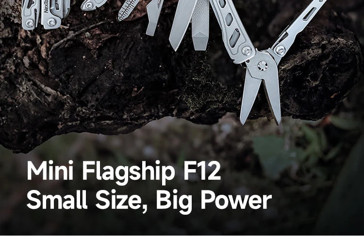 NexTool Keychain Mini Flagship F12 Folding Multi Tool 15 In 1 Screwdriver Pliers File Ruler Bottle Opener Scissors EDC Hand Tool
