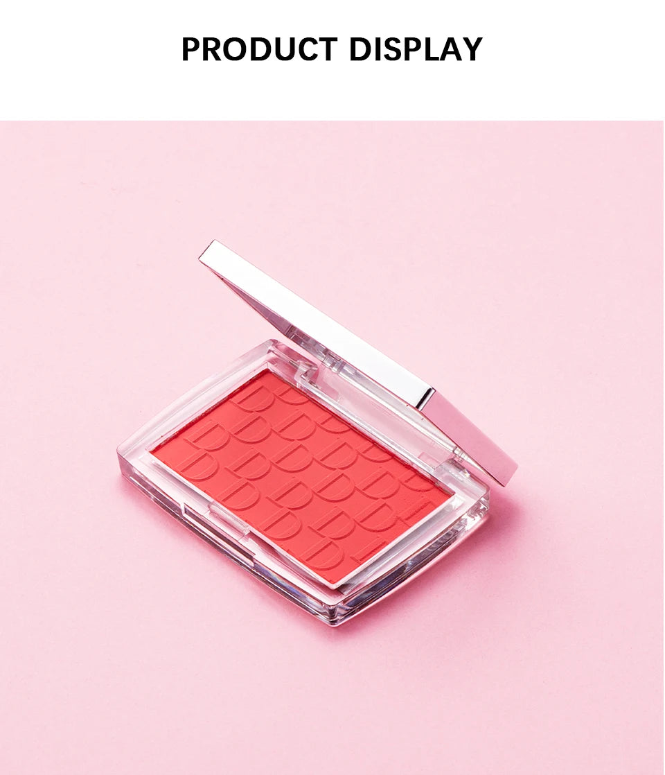 Tidesmit matte natural peach cheek tint blush palette and face contouring powder for long-lasting waterproof makeup