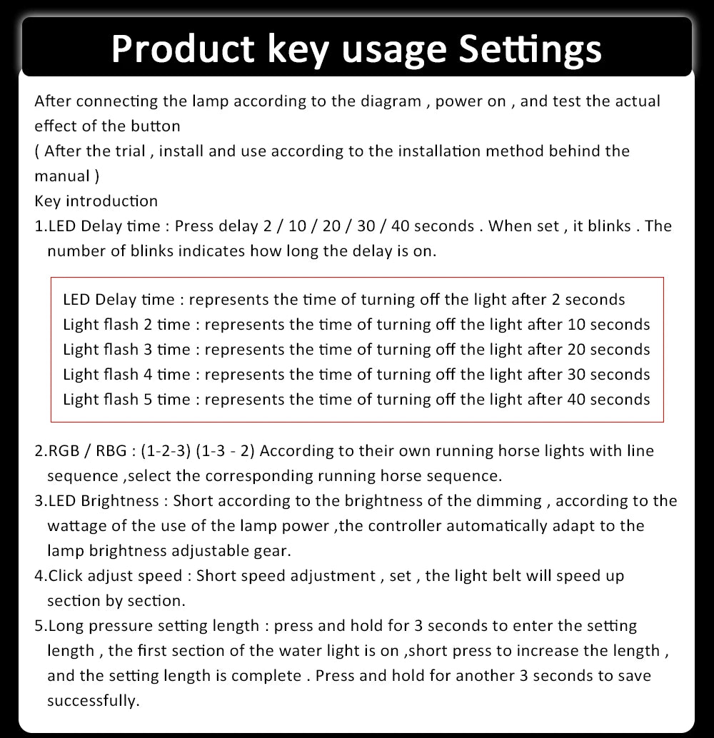 24V Running Water Flowing LED Strip Light 2in 1 PIR Motion Sensor Stair Controller for WS2811 Pixel Chasing Effect Tape Lamp
