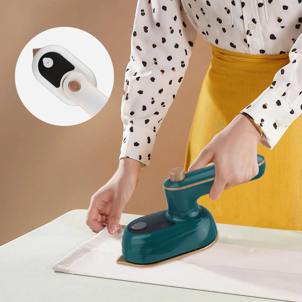 Tidesmit portable rotating garment steamer showing handheld design and steam iron head for travel laundry care.