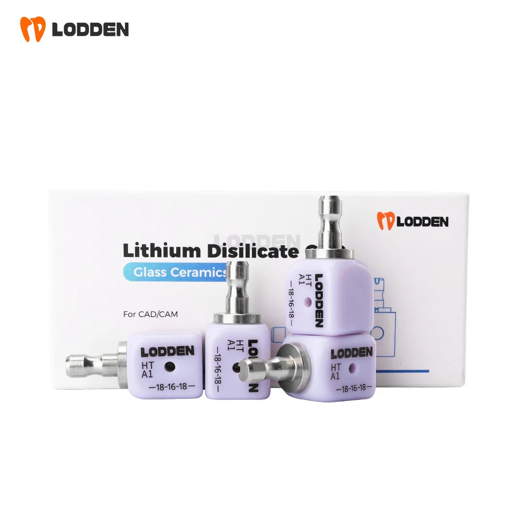 Lodden A16 Lithium Disilicate with Hole Glass Ceramic Block CAD CAM Dental Lab Material For Veneer Restoration