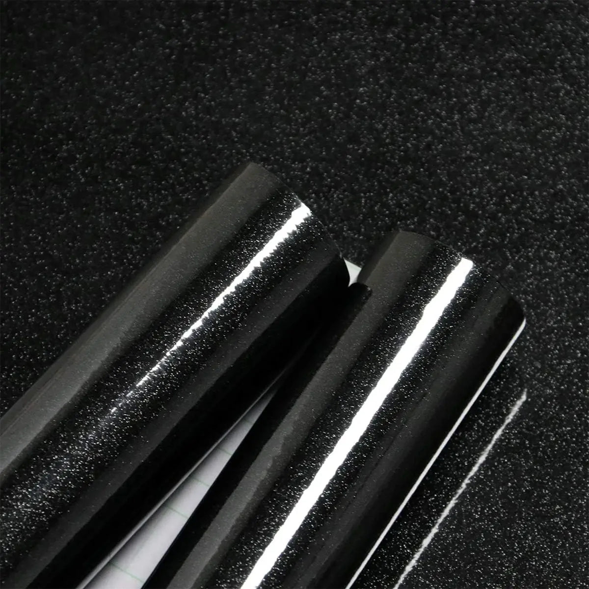 Black marble vinyl contact paper roll, waterproof self-adhesive sheet roll stack
