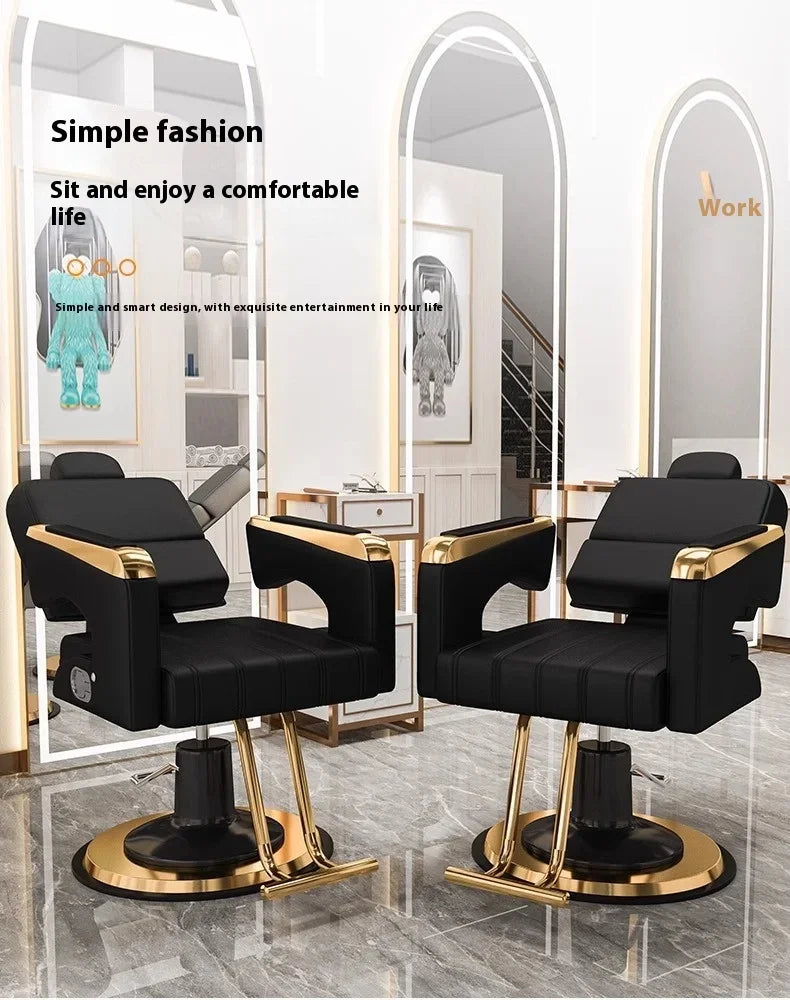Professional Hydraulic Barber Chair Reclining Salon Seat - Tidesmit Massage Chairs Tidesmit