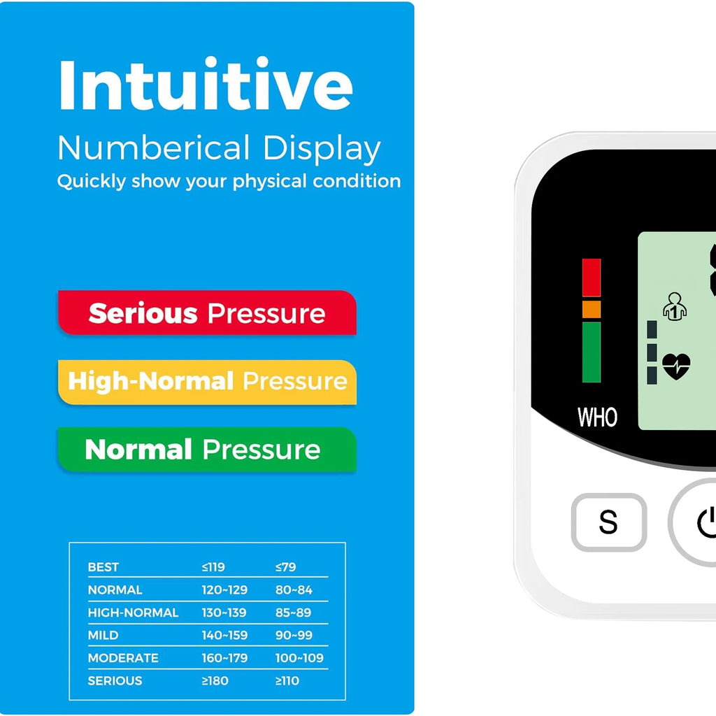 Medical Pulse BP Monitor Digitlal Tonometer Heart Rate Health Armband Automatic Blood Pressure Meter