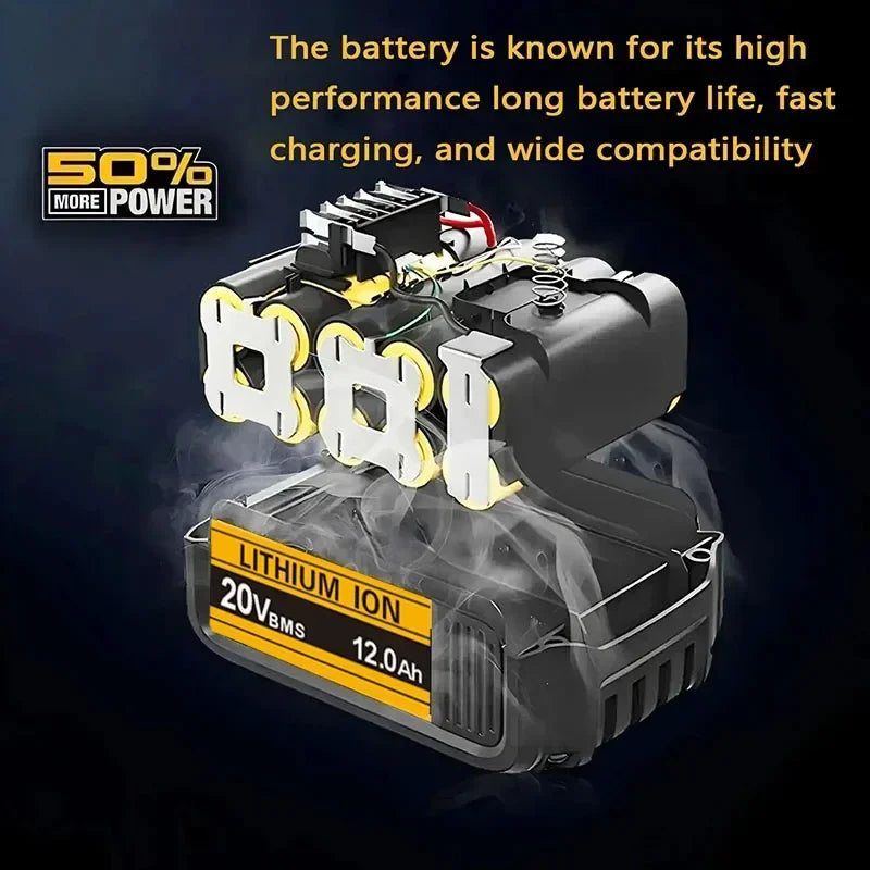 For DeWalt 18v 20V Lithium Ion Batteries 20V 12Ah DCB203 Li ion Battery Replacement DCB206 DCB205 DCB204 DCB200Power Tools