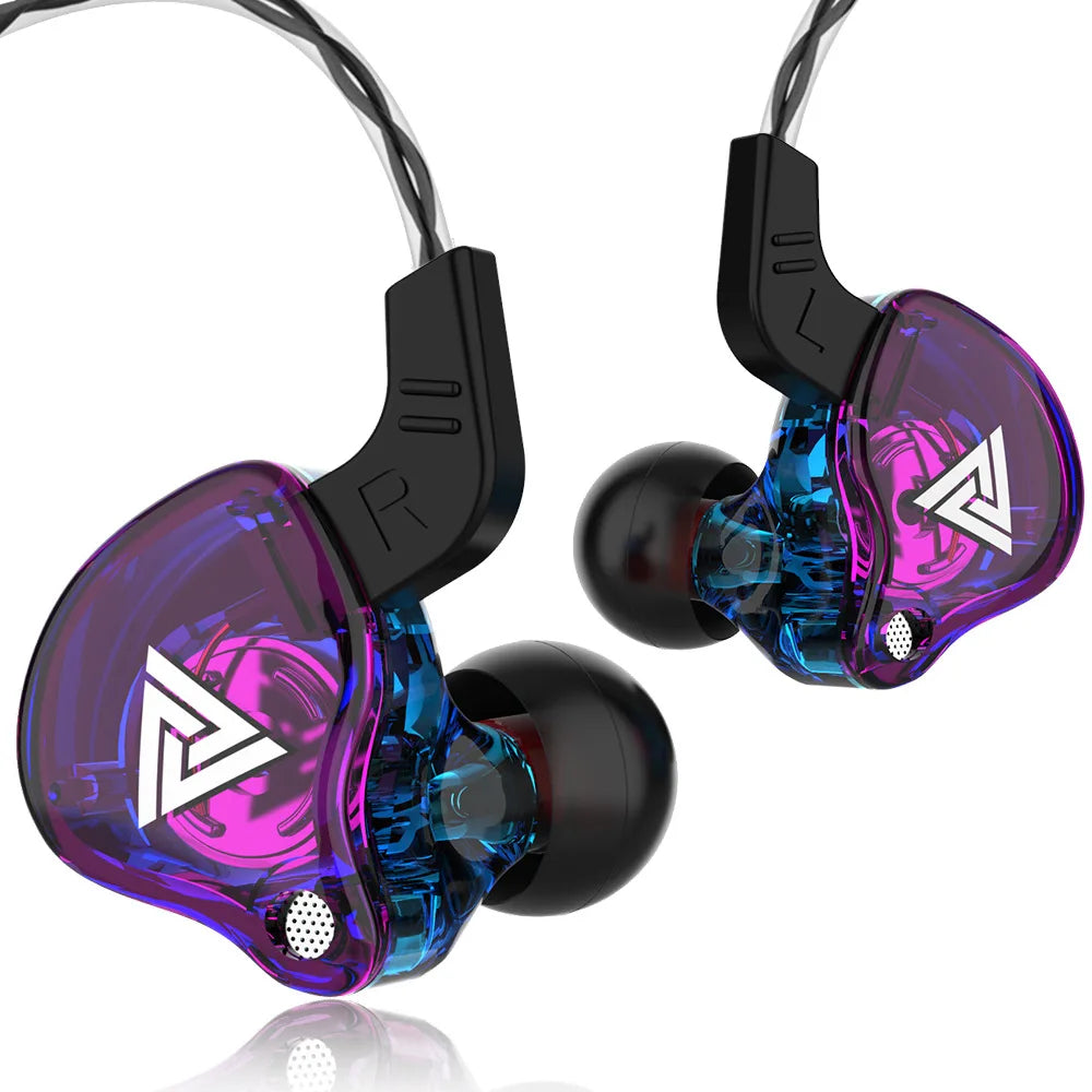 Wired In-Ear Earphones with HiFi Bass and Mic - AK6 Series AK6-Purple Tidesmit