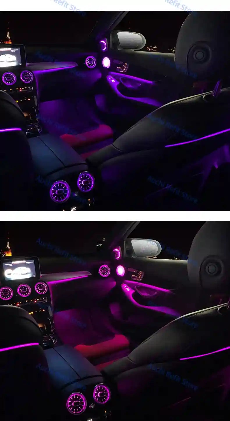 Mercedes-Benz W205 Ambient LED Vents - 64-Color Lighting Kit Tidesmit