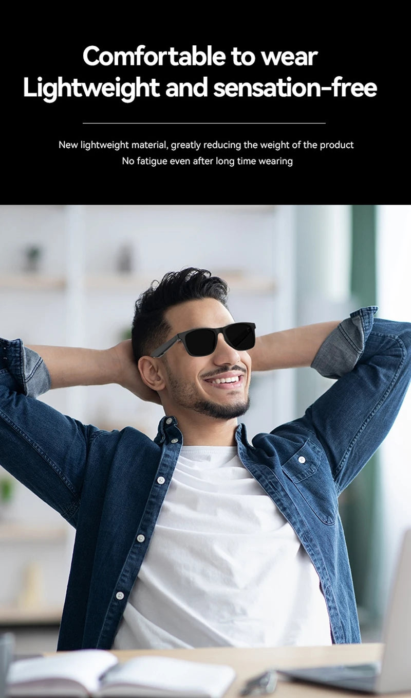 4K AI Smart Glasses with Camera - Black | VR Mixed Reality Tech Tidesmit