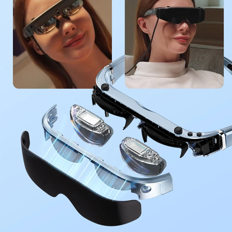 4K VR Smart Glasses with Myopic Adjustment - All-in-One 3D Headset Tidesmit