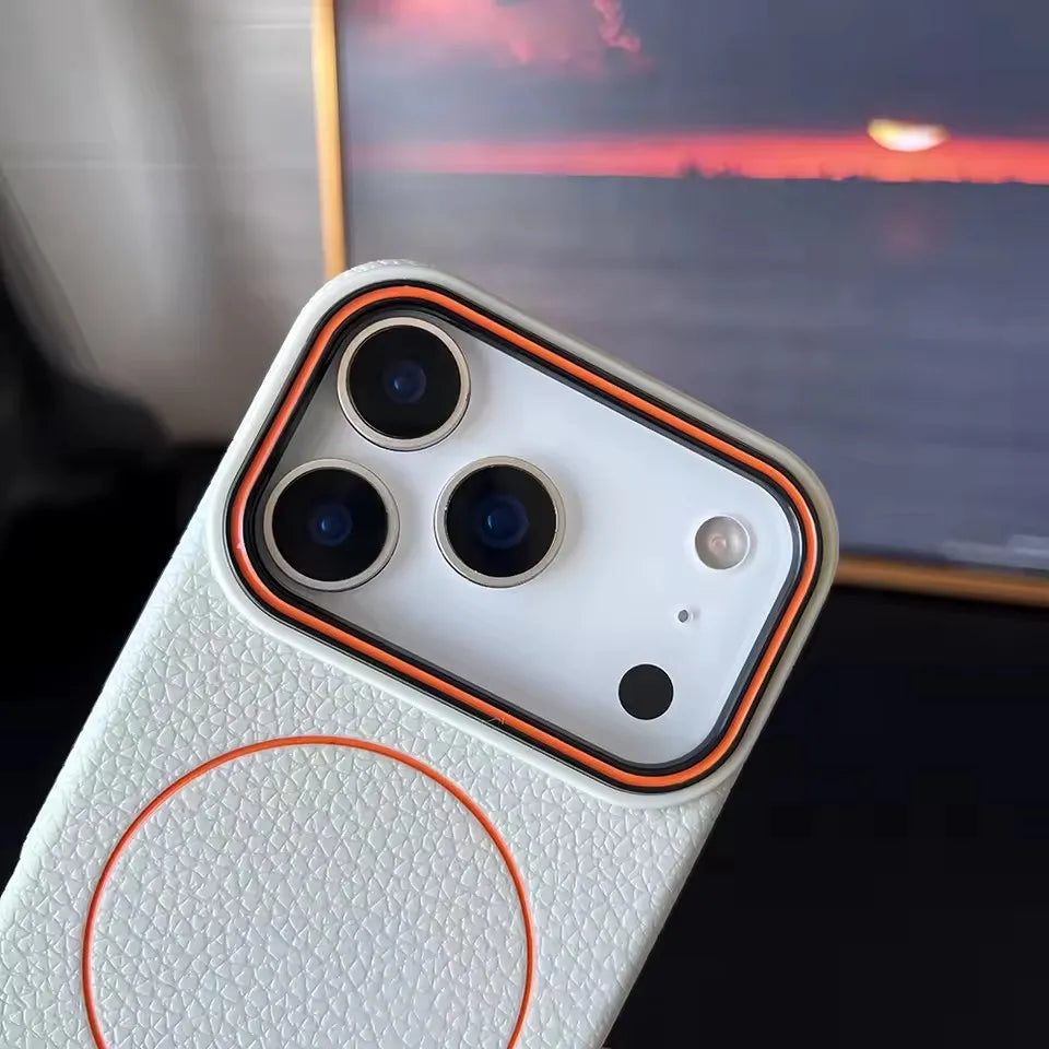 Magnetic iPhone Case with Lichee Pattern | Shock-Absorbing Slim TPU Cover Tidesmit