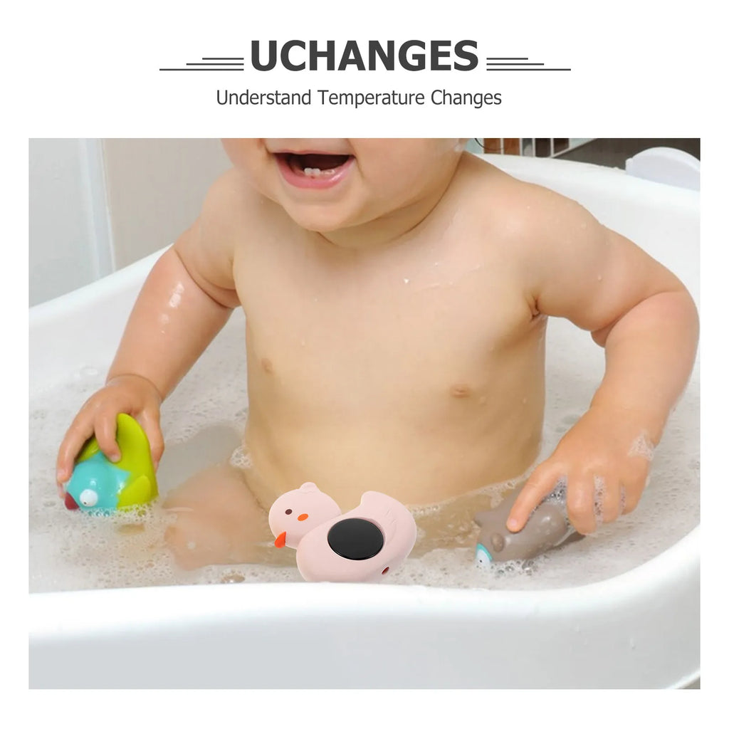 2Pcs Infant Bath Thermometer Cute Yellow Pink Fast Response Water Temperature Monitor for Babies Accurate Portable
