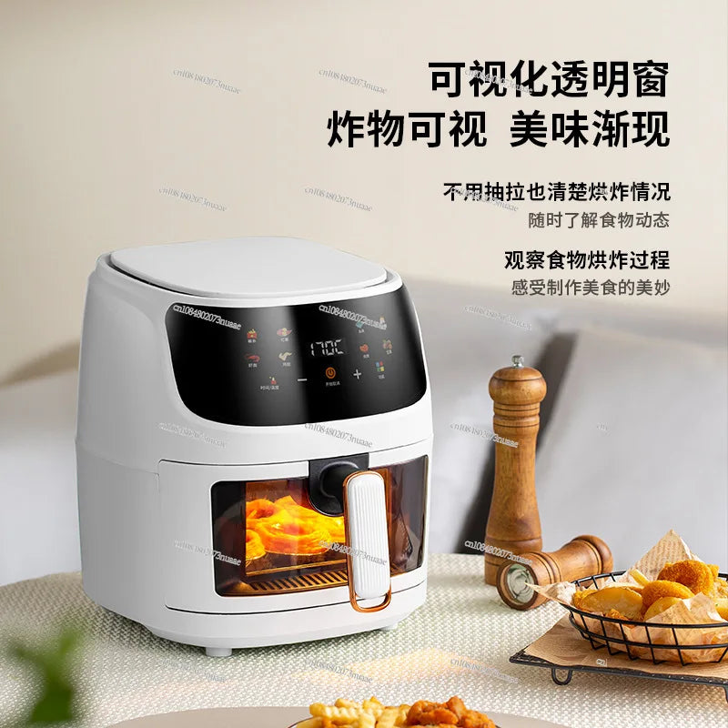 Visual 5-liter Large Capacity Air Fryer Multi-functional Household Touchscreen Color Display Electric Fryer