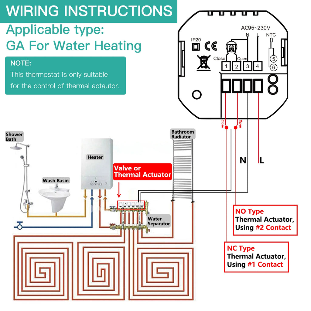 Smart WiFi Thermostat Temperature Controller Water Electric Warm Floor Heating Water Gas Boiler Works with Echo Google Home Tuya