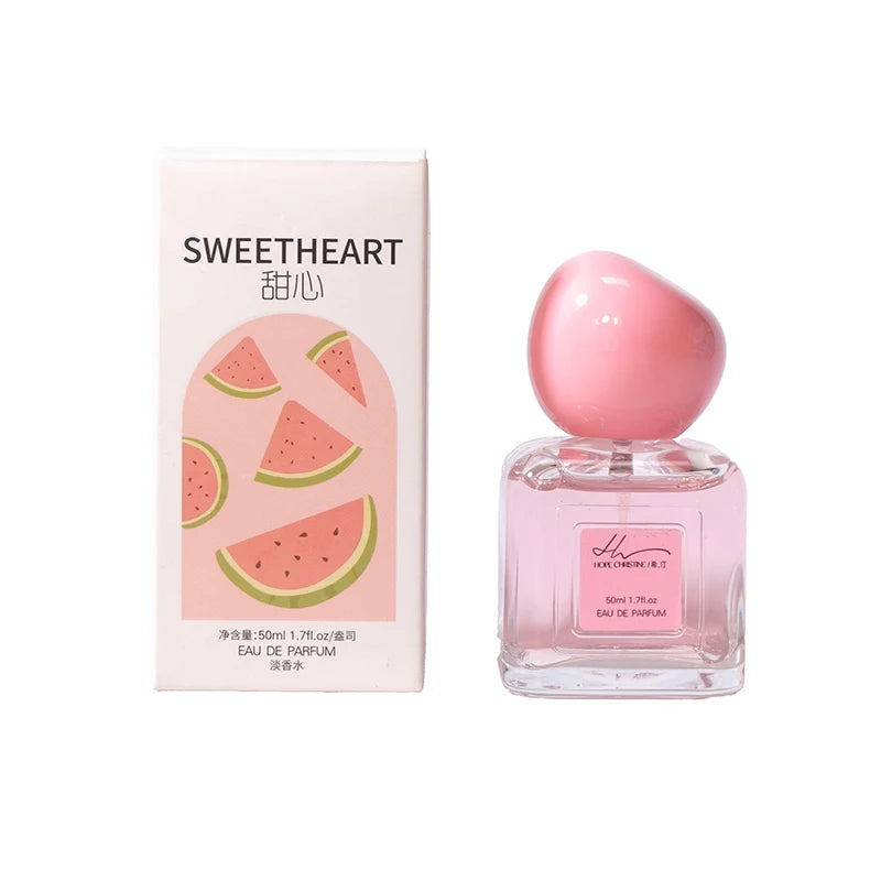 Hope Christine Sweetheart Watermelon EDP 50ml: Fresh, cool summer perfume for women in a cute pink bottle.