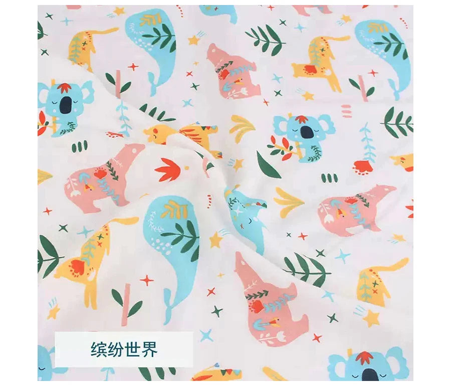 Baby Fabric Knit Jersey Print Fabric Sewing Material for Children's Garment 50*185cm Brocade Fabric Organic Fabric  Knitted