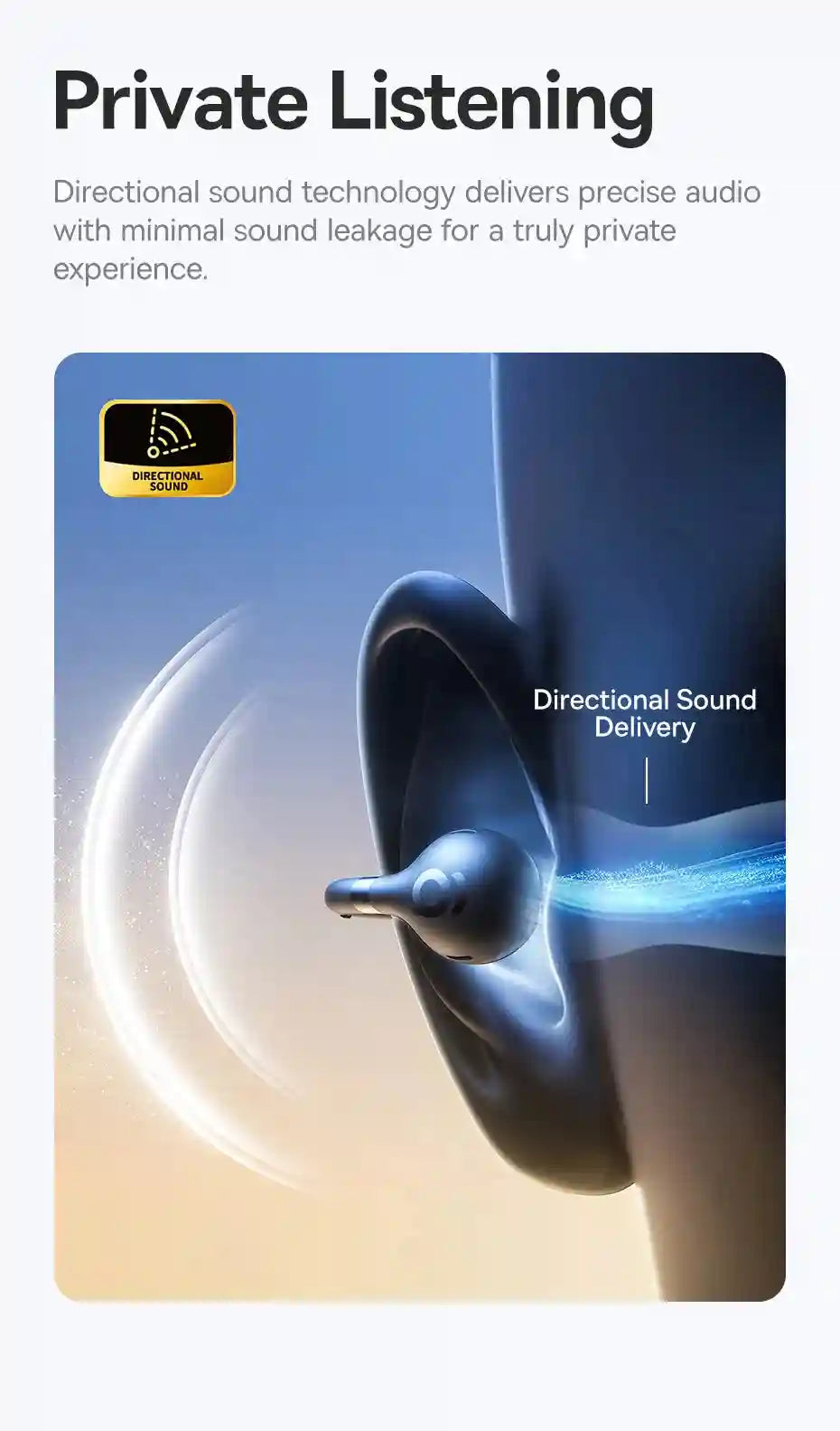 Tidesmit Open Ear Wireless Earbuds – Secure Clip-On Sports Headphones Tidesmit