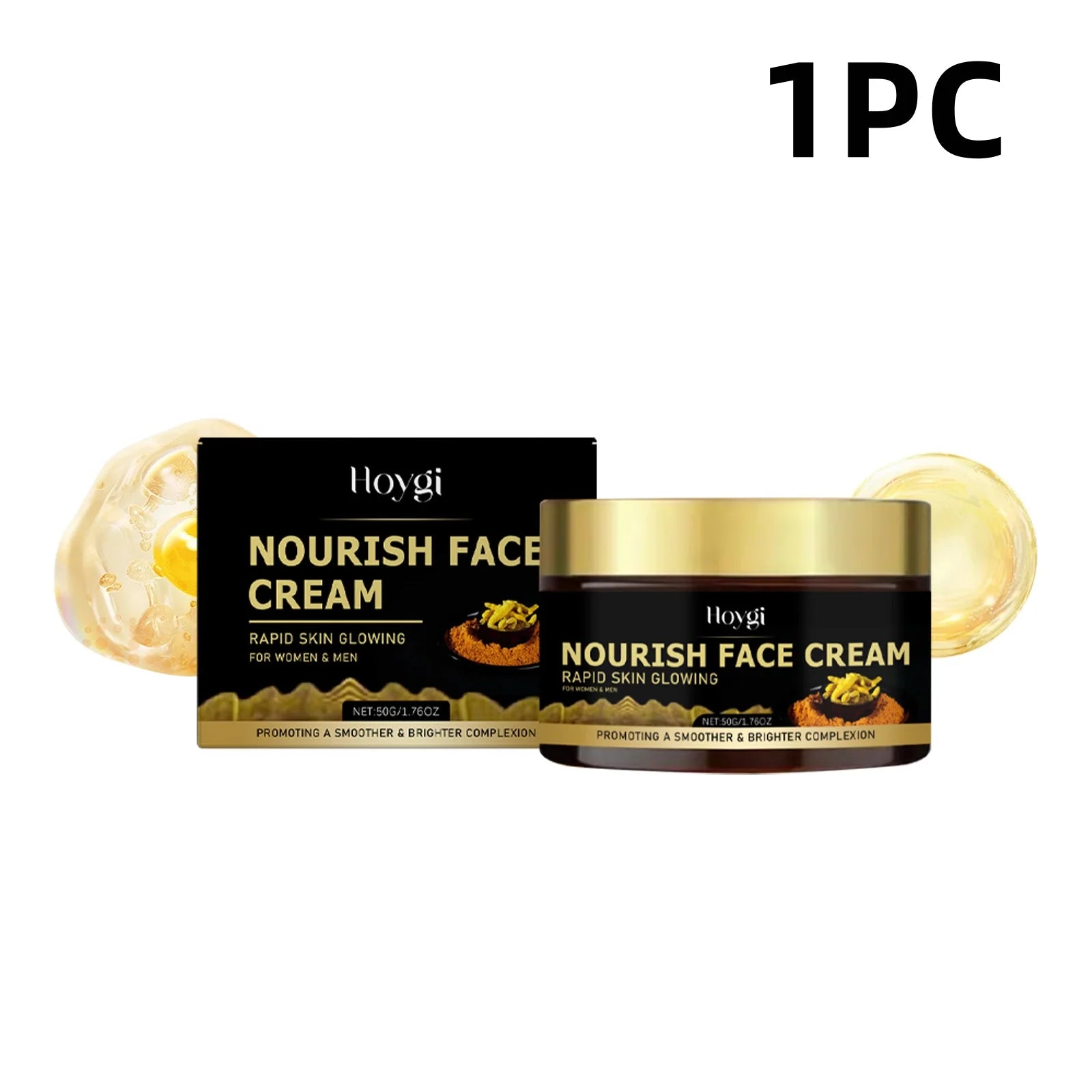 Turmeric Hydrating Face Cream Gentle Nourishing Firming Daily Moisturizer Smooth Silky Skin Skincare Suitable for All Skin Types