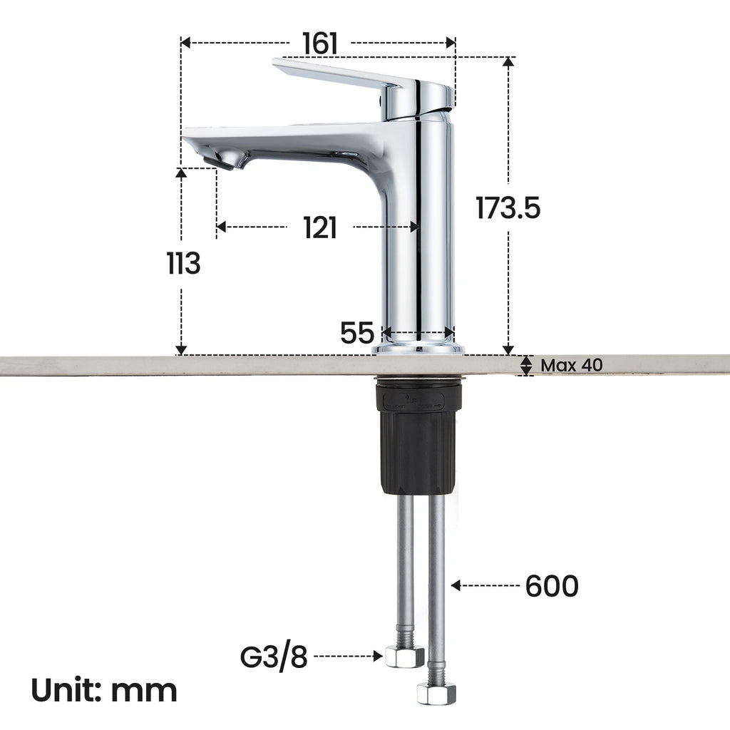 CECIPA Max sink ftap sink chrome bathroom Flecker
