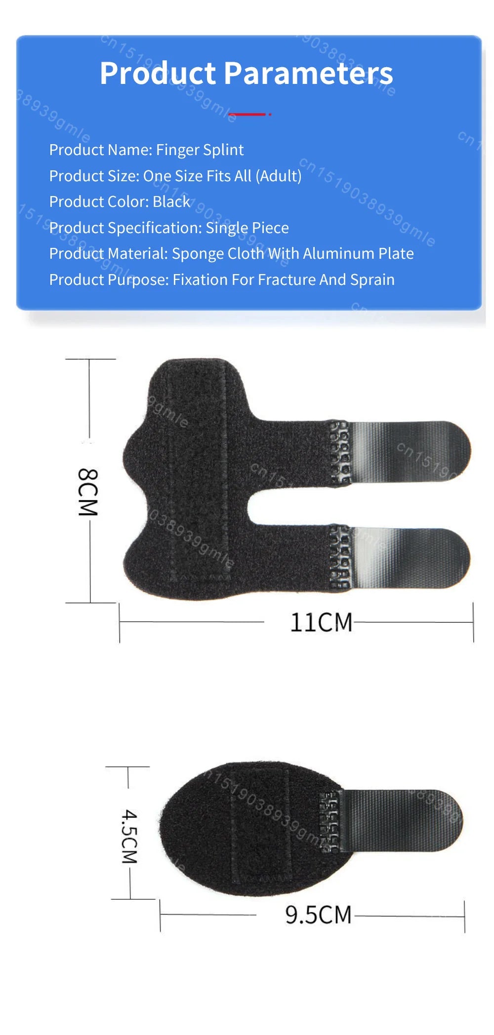 Finger Fixing Splint Straightening Brace Adjustable Fracture of The Finger Protective Gear Straightening Finger/knuckle Reusable