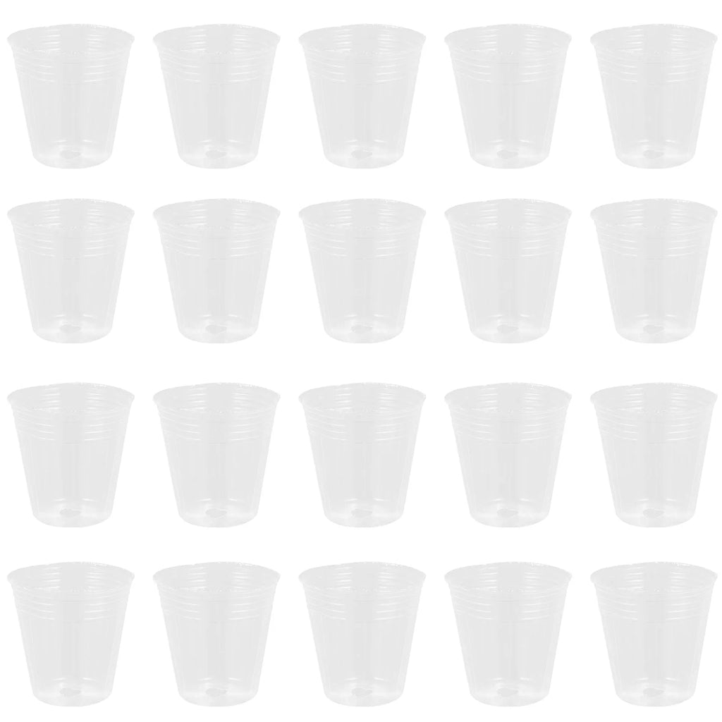 50 Pcs Clear Plastic Nursery Pots Transparent Starter Cups With Drainage For Succulents Flower Garden Supplies