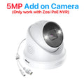 ZOSI 4K PoE SecurityCamera H.265+ 8MP 5MP HD Add-on Camera AI Detection Color Night Vision Outdoor Video Surveillance IP Camera
