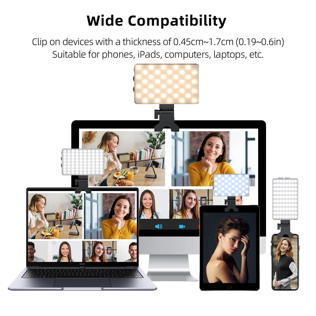 Portable LED Selfie Light CL-V12A - Adjustable Color Temperature Tidesmit