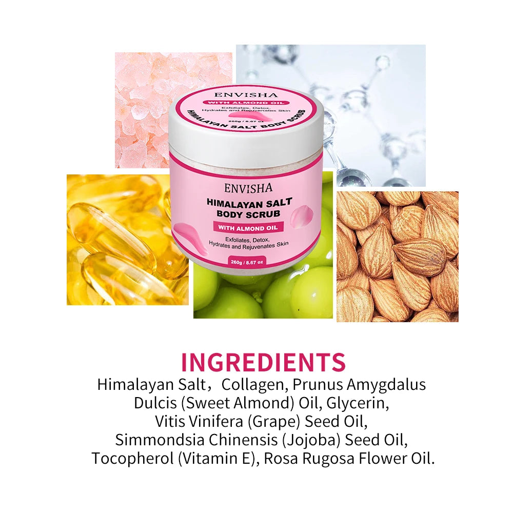 Rose Body Scrub - Natural Exfoliating Moisturizer for Smooth Skin Scrubs Treatments Tidesmit
