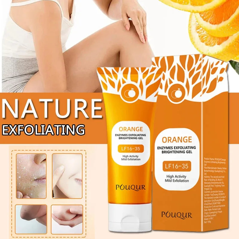 Orange Exfoliating Gel - Brightening Face & Body Scrub 100g Scrubs Treatments Tidesmit