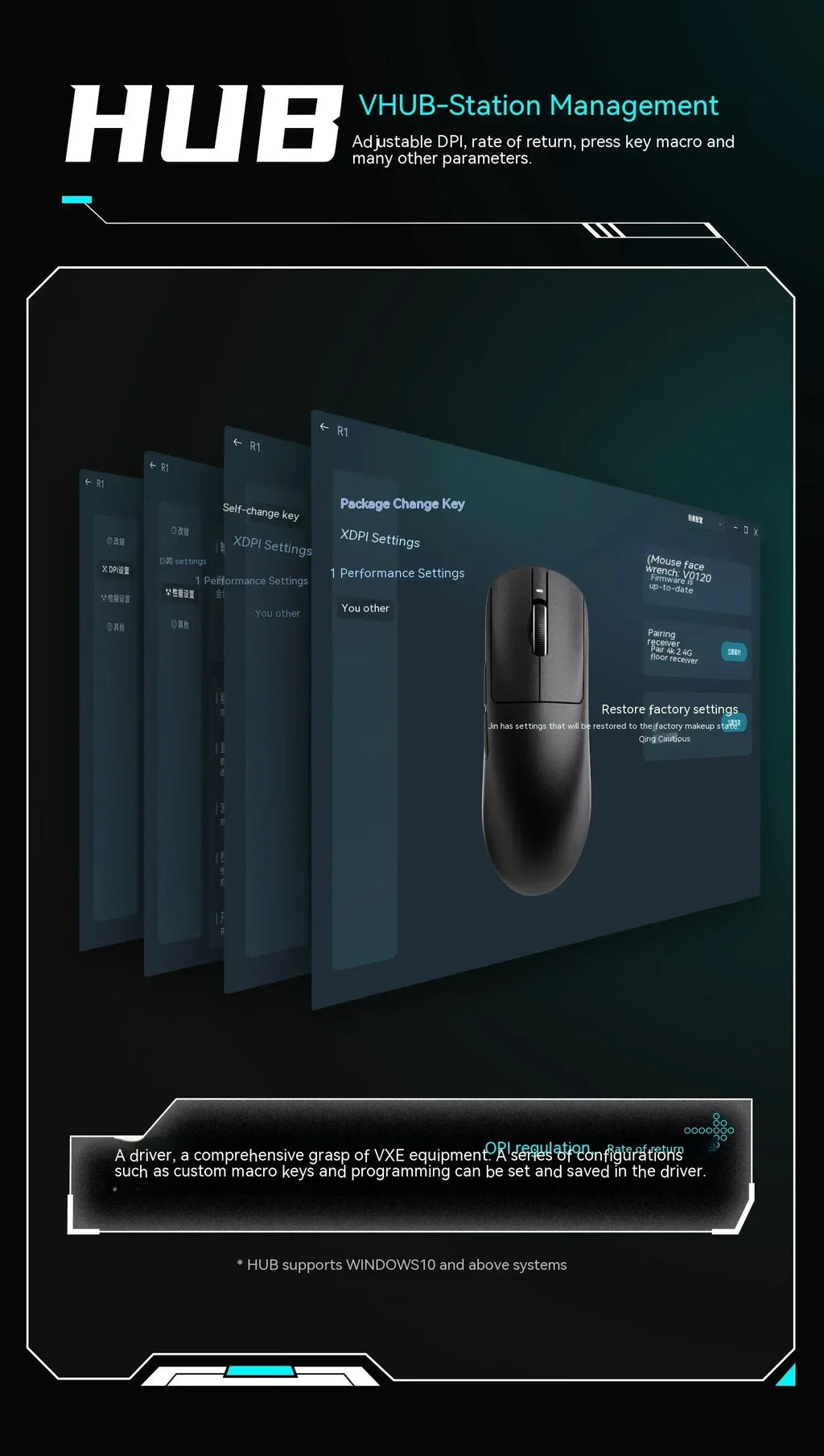VXE Dragonfly R1 Pro Max Wireless Bluetooth Mouse Lightweight Paw3395 2KHz Intelligent Speed X Low Delay Fps Gaming Mouse Gift