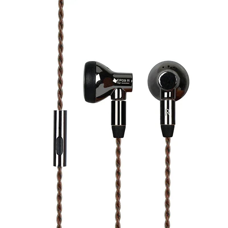 HiFi Wired Earbuds 15.4mm Flat-Head with Mic - Tidesmit EP09 Tidesmit