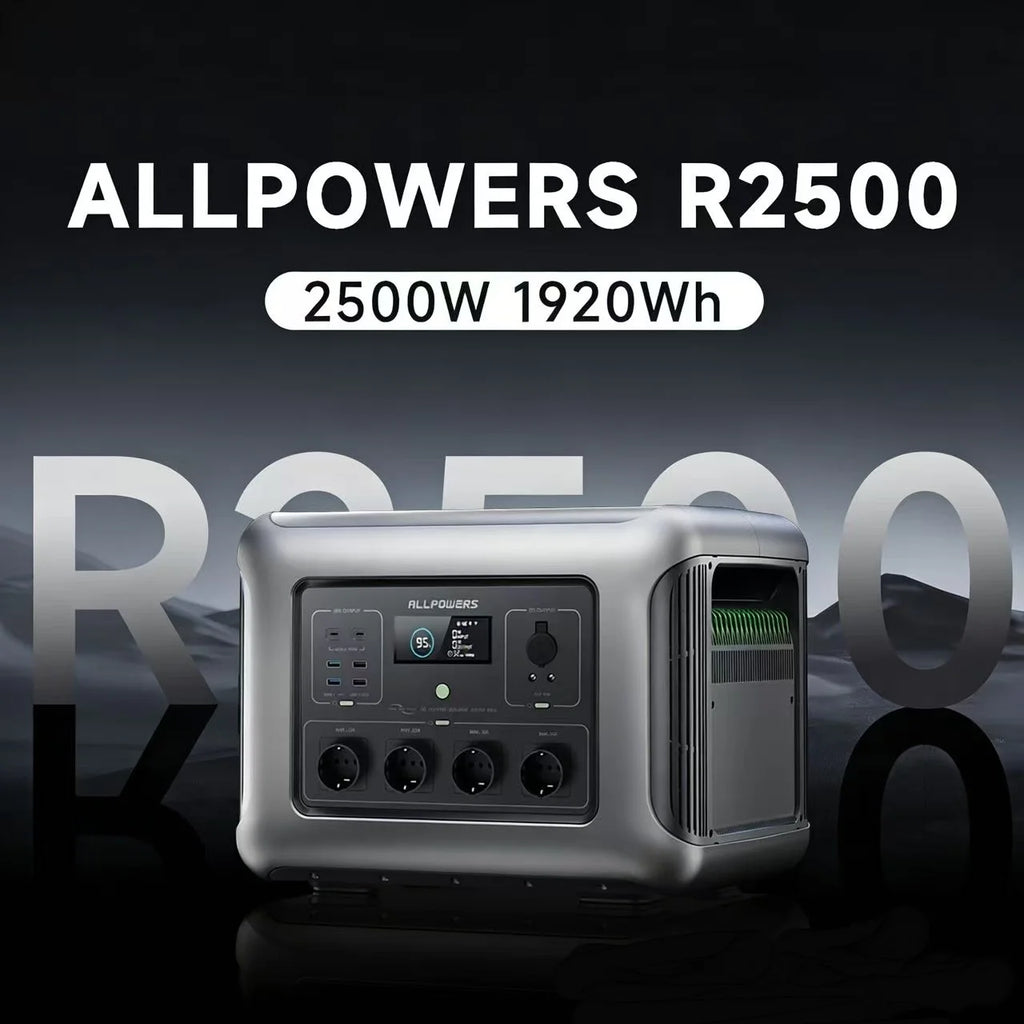 ALLPOWERS R2500 Portable Power Station 1920Wh Expandable to 20kWh LiFePO4 Battery 2500W solar Generator for Emergency Household