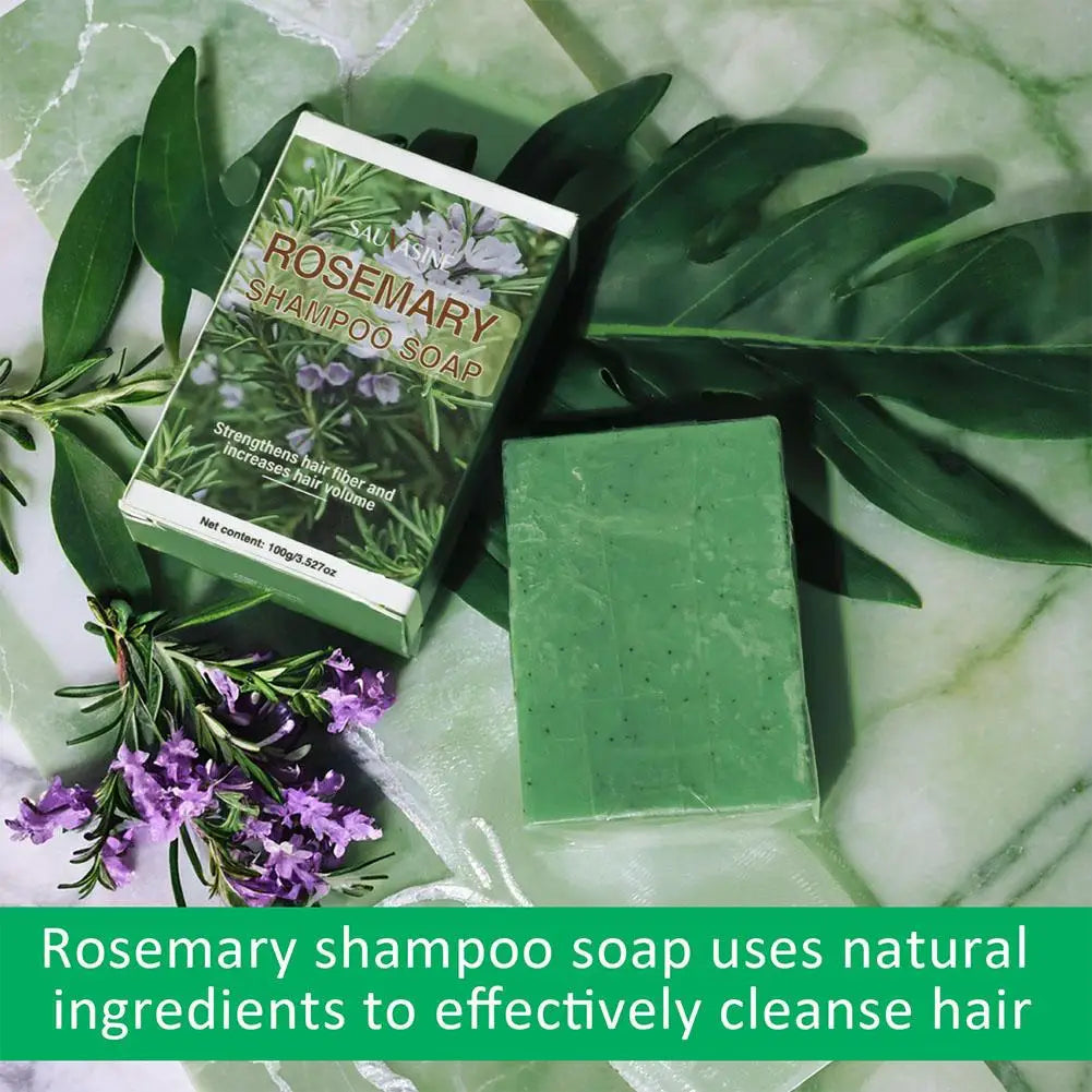 1/3/5PCS Rosemary Essential Oil Shampoo Soap 100g Deep Clean Refreshing Hair Care Bar Increases Hair Volume Moisturizing Soap