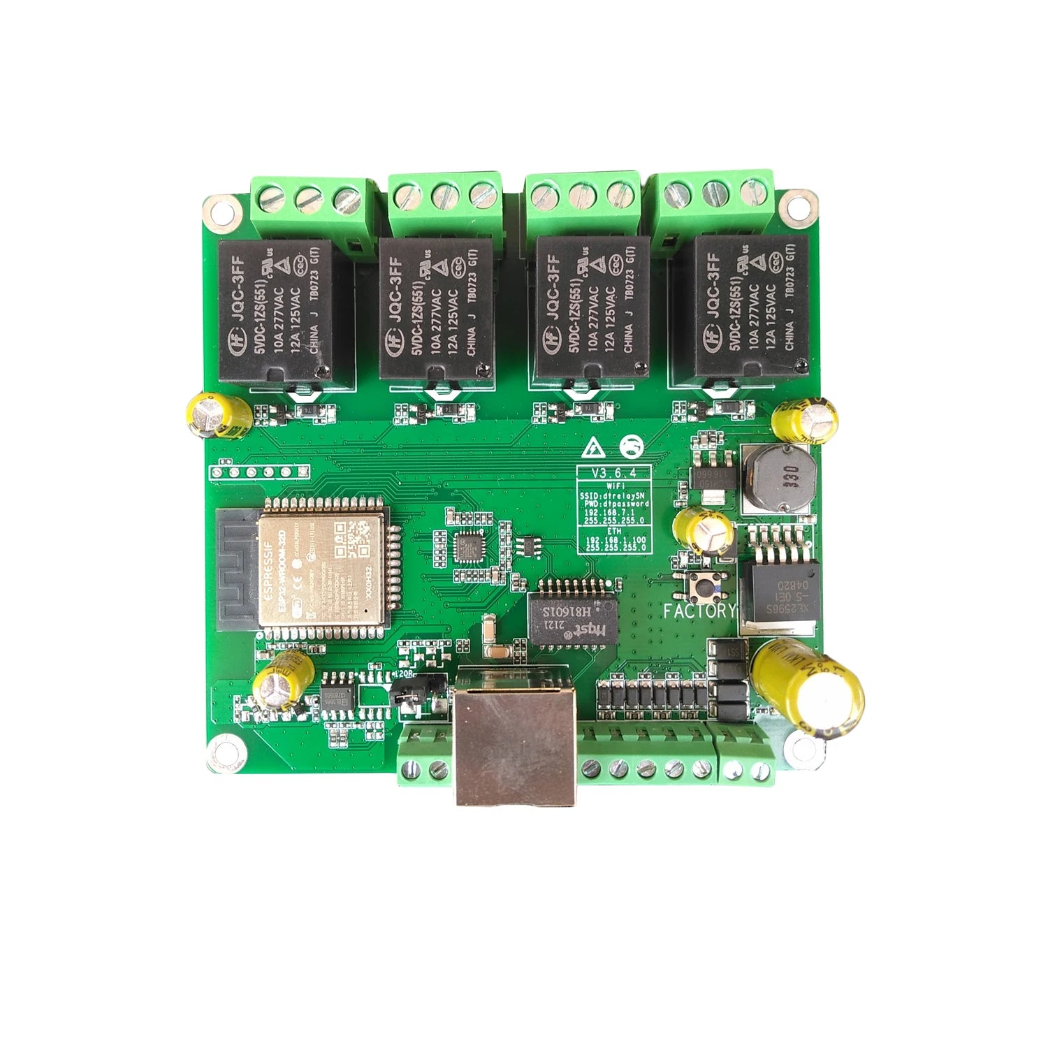 Ethernet Relay Board 32 Channel WiFi MQTT for Home Assistant Automation Tidesmit