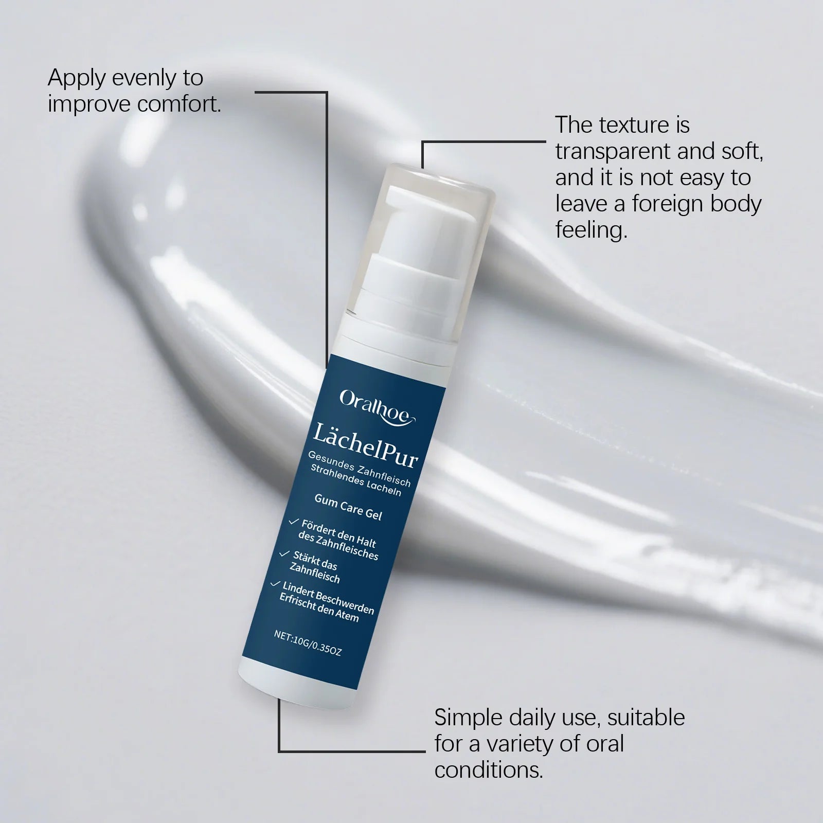 Tidesmit gum repair gel for sore gums and teeth whitening stain removal
