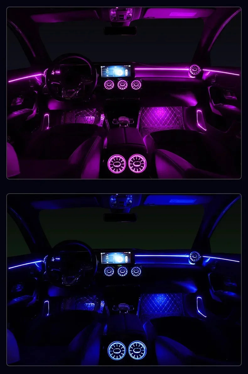 Mercedes Benz 64 Color RGB LED Ambient Air Vent Interior Upgrade Kit Tidesmit