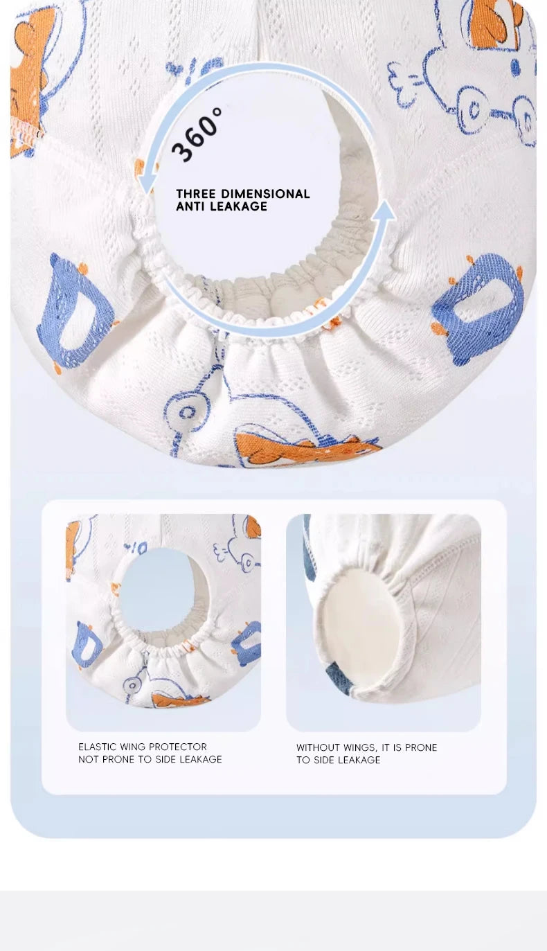 2pcs Newborn Training Pants Cotton Thin Summer Baby Widen Shorts Washable Boy Girl Cloth Diapers Reusable Nappies Infant Panties