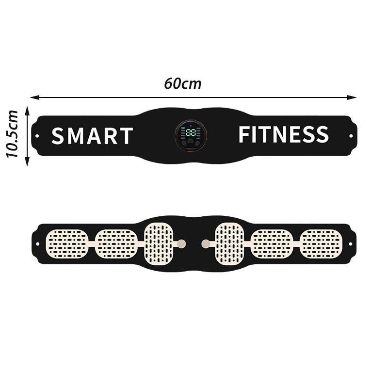 EMS Abdominal Toning Belt - Rechargeable Electric Muscle Stimulator Body Shaping Massage Equipment Tidesmit