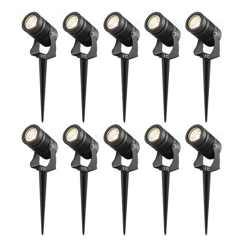 All Aluminum Outdoor LED Garden Lighting 3W 7W 12W 15W Spike Lawn Lamp Waterproof Lighting Garden Path Spotlights AC220V 12V 24V