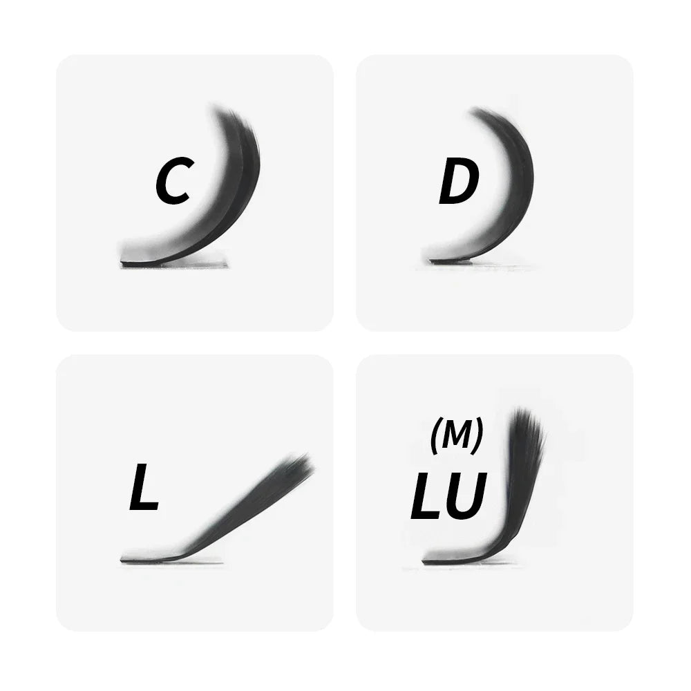 GLAMLASH L/LU/M W Shape Eyelash Extension 3D Premade Volume Fan Lashes W Style YY Lashes Faux Mink Volume Lashes Natural Eyelash False Eyelashes Tidesmit