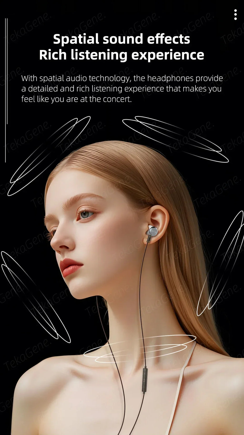 Wired Metal In-Ear Headphones with Mic by Tidesmit - 6 Variants Tidesmit